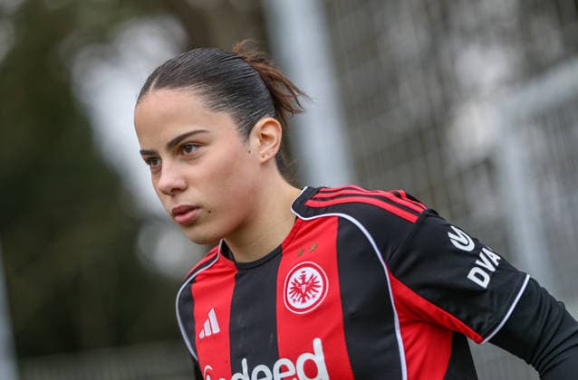 GER, Frankfurt, Eintracht Frankfurt II vs FSV Mainz 05, 2. Frauen Bundesliga, Fussball, DFB, Spielzeit 2025 2026, Stadion am Brentanobad, 17. Spieltag im Bild: Mina Matijevic (Eintracht Frankfurt) DFB DFL REGULATIONS PROHIBIT ANY USE OF PHOTOGRAPHS AS IMAGE SEQUENCES AND OR QUASI-VIDEO, 15.02.2026 Copyright: HMBxMedia HendrikxHamelau