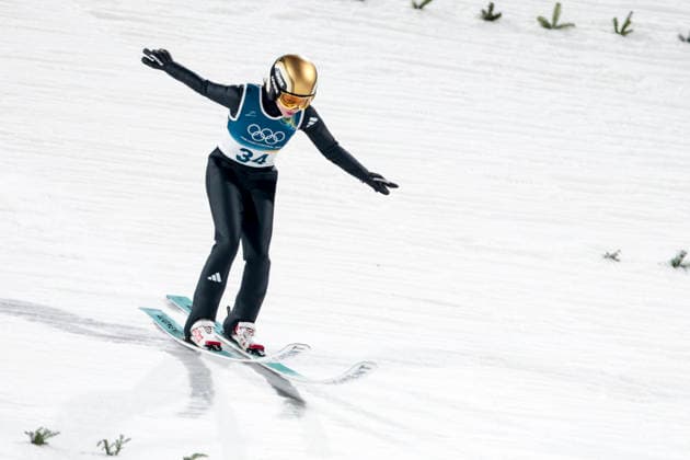 OLYMPICS - Winter Olympic Games, Olympische Spiele, Olympia, OS Milano Cortina 2026 PREDAZZO,ITALY,15.FEB.26 - OLYMPICS, Ski jumping, Skispringen, Ski, nordisch - Winter Olympic Games Milano Cortina 2026, large hill, women. Image shows Juliane Seyfarth (GER).  GEPAxpictures xMatthiasxTrinkl