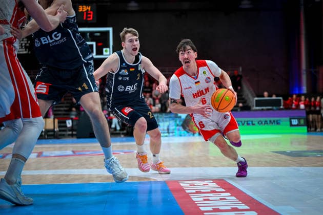 Barmer 2. Basketball Bundesliga ProA: Rheinstars Köln vs. Eisbären Bremerhaven, 15.02.2026 Jasper Günther (RheinStarsKöln 6), Barmer 2. Basketball Bundesliga ProA: Rheinstars Köln vs. Eisbären Bremerhaven am 15.02.2026 in der Motorworld Köln in Koeln (Nordrhein-Westfalen) Copyright: xBEAUTIFULxSPORTS Mueller-Laschetx