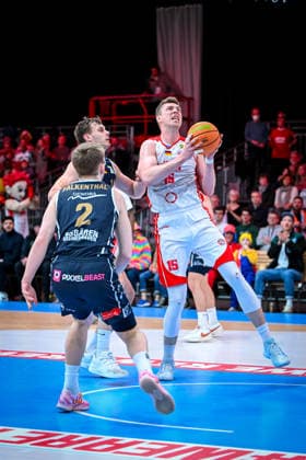 Barmer 2. Basketball Bundesliga ProA: Rheinstars Köln vs. Eisbären Bremerhaven, 15.02.2026 Björn Rohwer (RheinStarsKöln 15), Barmer 2. Basketball Bundesliga ProA: Rheinstars Köln vs. Eisbären Bremerhaven am 15.02.2026 in der Motorworld Köln in Koeln (Nordrhein-Westfalen) Copyright: xBEAUTIFULxSPORTS Mueller-Laschetx
