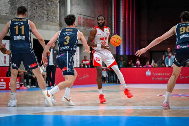 Barmer 2. Basketball Bundesliga ProA: Rheinstars Köln vs. Eisbären Bremerhaven, 15.02.2026 Michael Jordan Miller (RheinStarsKöln 23), Barmer 2. Basketball Bundesliga ProA: Rheinstars Köln vs. Eisbären Bremerhaven am 15.02.2026 in der Motorworld Köln in Koeln (Nordrhein-Westfalen) Copyright: xBEAUTIFULxSPORTS Mueller-Laschetx