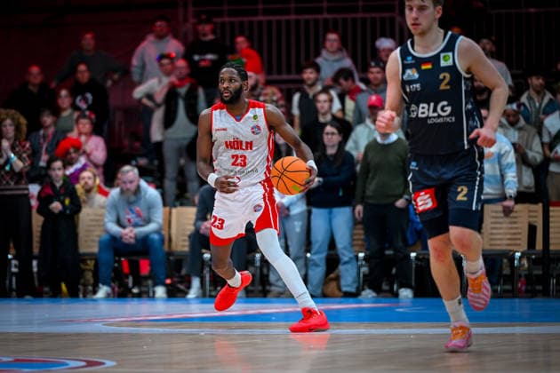 Barmer 2. Basketball Bundesliga ProA: Rheinstars Köln vs. Eisbären Bremerhaven, 15.02.2026 Michael Jordan Miller (RheinStarsKöln 23), Barmer 2. Basketball Bundesliga ProA: Rheinstars Köln vs. Eisbären Bremerhaven am 15.02.2026 in der Motorworld Köln in Koeln (Nordrhein-Westfalen) Copyright: xBEAUTIFULxSPORTS Mueller-Laschetx