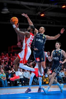 Barmer 2. Basketball Bundesliga ProA: Rheinstars Köln vs. Eisbären Bremerhaven, 15.02.2026 Michael Jordan Miller (RheinStarsKöln 23), Barmer 2. Basketball Bundesliga ProA: Rheinstars Köln vs. Eisbären Bremerhaven am 15.02.2026 in der Motorworld Köln in Koeln (Nordrhein-Westfalen) Copyright: xBEAUTIFULxSPORTS Mueller-Laschetx