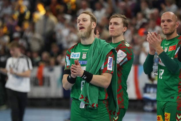 15.02.2026, xgox, Handball - Daikin HBL THW Kiel - SC Magdeburg emspor, v.l. Matthias Musche (Magdeburg, 6) enttaeuscht, schaut enttaeuscht, niedergeschlagen, disappointed Kiel