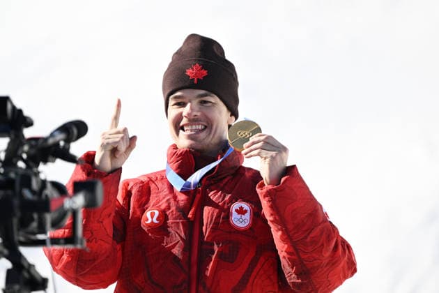Mikael Kingsbury (CAN), FEBRUARY 15, 2026 - Freestyle Skiing : Men s Dual Moguls Medal ceremony during the Milano Cortina 2026 Olympic Winter games, Winterspiele,Spiele, Summer games at Livigno Aerials and Moguls Park in Livigno, Italy.  aflo_319989695