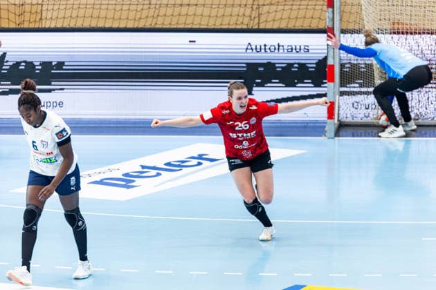 15.02.2026, GER, Handball, Frauen, Saison 2025 2026, EHF European League , Gruppenphase, Thueringer HC - Motherson Mosonmagyarovari KC Anna Szabo (Thueringer HC,26) 99947 Bad Langensalza Salza Halle Sporthalle Mehrz Thüringen Deutschland