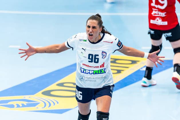 15.02.2026, GER, Handball, Frauen, Saison 2025 2026, EHF European League , Gruppenphase, Thueringer HC - Motherson Mosonmagyarovari KC Gabriella Toth (Motherson Mosonmagyarovari KC) 99947 Bad Langensalza Salza Halle Sporthalle Mehrz Thüringen Deutschland