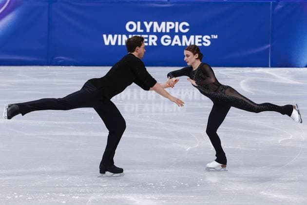 MILAN , 15-02-2026 , Milano Ice Skating Arena , season 2025 2026 , Olympic Winter games, Winterspiele,Spiele, Summer games 2026 - Figure skating, Eiskunstlauf - Pair skating short program, Picture shows Daria Danilova and Michel Tsiba Olympic Winter Games 2026 - Figure skating - Pair skating short program  x201637278x Copyright: