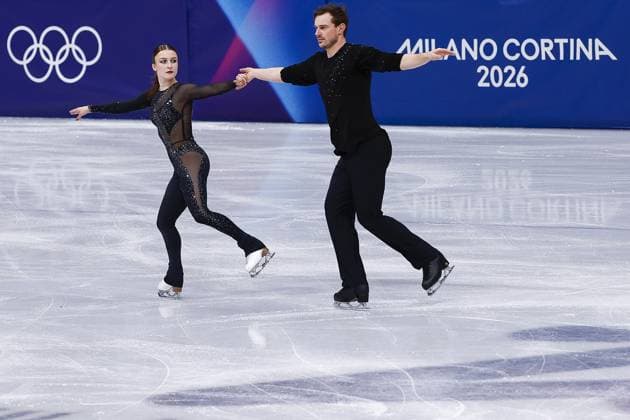 MILAN , 15-02-2026 , Milano Ice Skating Arena , season 2025 2026 , Olympic Winter games, Winterspiele,Spiele, Summer games 2026 - Figure skating, Eiskunstlauf - Pair skating short program, Picture shows Daria Danilova and Michel Tsiba Olympic Winter Games 2026 - Figure skating - Pair skating short program  x201637280x Copyright: