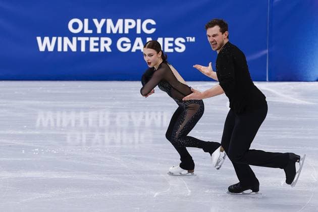 MILAN , 15-02-2026 , Milano Ice Skating Arena , season 2025 2026 , Olympic Winter games, Winterspiele,Spiele, Summer games 2026 - Figure skating, Eiskunstlauf - Pair skating short program, Picture shows Daria Danilova and Michel Tsiba Olympic Winter Games 2026 - Figure skating - Pair skating short program  x201637297x Copyright: