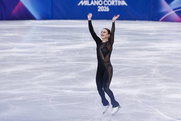 MILAN , 15-02-2026 , Milano Ice Skating Arena , season 2025 2026 , Olympic Winter games, Winterspiele,Spiele, Summer games 2026 - Figure skating, Eiskunstlauf - Pair skating short program, Picture shows Daria Danilova Olympic Winter Games 2026 - Figure skating - Pair skating short program  x201637310x Copyright: