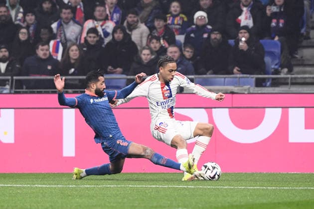 Olympique Lyonnais v OGC Nice - Ligue 1 McDonald s 2025 2026 02 Ali ABDI (ogcn) - 99 Noah NARTEY (ol) during the Ligue 1 McDonald s match between Lyon and Nice at Groupama Stadium on February 15, 2026 in Lyon, France. Lyon France  Copyright: xFEPx 776348288