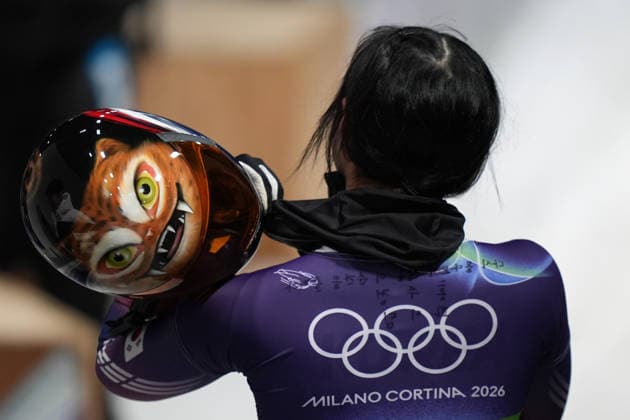China ™s team during Skeleton Mixed Team at the Cortina Sliding Centre at the Milano Cortina 2026 Winter Olympics, in Cortina (Italy) February 15 , 2026 (Spada LaPresse)  Copyright: xSpada LaPressex