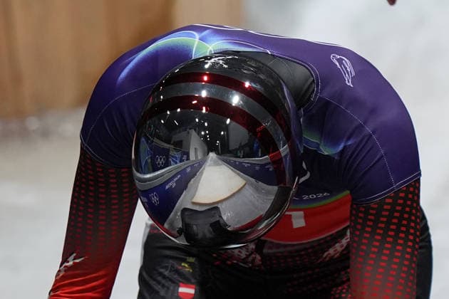 Austria ™s team during Skeleton Mixed Team at the Cortina Sliding Centre at the Milano Cortina 2026 Winter Olympics, in Cortina (Italy) February 15 , 2026 (Spada LaPresse)  Copyright: xSpada LaPressex