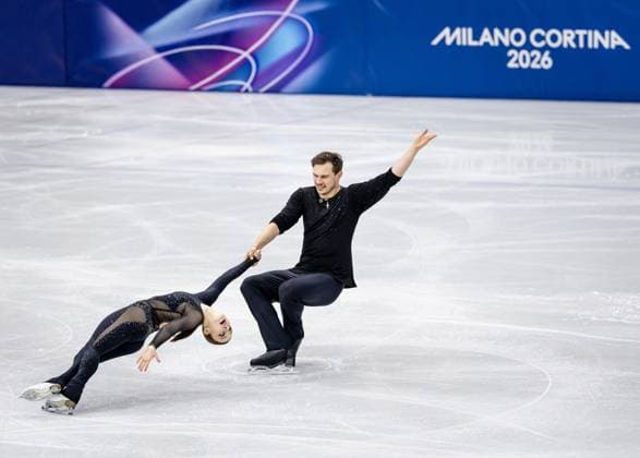 MILAN - Michel Tsiba and Daria Danilova during the short Figure skating, Eiskunstlauf routine in pairs at the Milan Ice Skating Arena at the Milan Winter Olympics. SEM VAN DER WAL ANP xVIxANPxSportx xxANPxIVx 550820814 originalFilename: 550820814.jpg