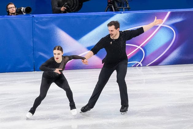 2026-02-15 - Milano Cortina 2026 Winter Olympics Figure skating, Eiskunstlauf Pair Skating MILAN, ITALY - FEBRUARY 15: Daria Danilova, Michel Tsiba of Netherlands performing in the Figure Skating Pair Skating Short Program during the Milano Cortina 2026 Winter Olympics at the Milano Ice Skating Arena on February 15, 2026 in Milan, Italy Milan Milano Ice Skating Arena Italy Content not available for redistribution in The Netherlands directly or indirectly through any third parties. Copyright: xAndrexWeeningx