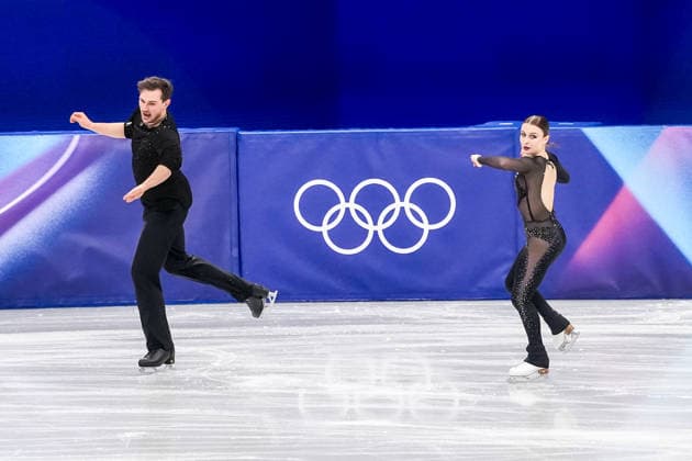 2026-02-15 - Milano Cortina 2026 Winter Olympics Figure skating, Eiskunstlauf Pair Skating MILAN, ITALY - FEBRUARY 15: Daria Danilova, Michel Tsiba of Netherlands performing in the Figure Skating Pair Skating Short Program during the Milano Cortina 2026 Winter Olympics at the Milano Ice Skating Arena on February 15, 2026 in Milan, Italy Milan Milano Ice Skating Arena Italy Content not available for redistribution in The Netherlands directly or indirectly through any third parties. Copyright: xAndrexWeeningx
