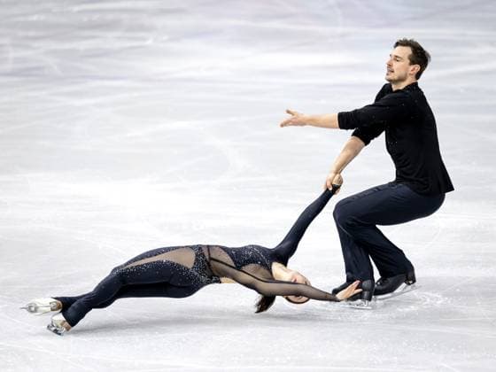 MILAN - Michel Tsiba and Daria Danilova during the short Figure skating, Eiskunstlauf routine in pairs at the Milan Ice Skating Arena at the Milan Winter Olympics. SEM VAN DER WAL ANP xVIxANPxSportx xxANPxIVx 550822160 originalFilename: 550822160.jpg