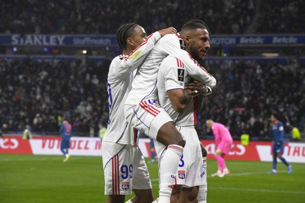 Football : Olympique Lyonnais v OGC Nice - Ligue 1 - 15 02 2026 Corentin TOLISSO scoring goal during the French league 1 match between Olympique Lyonnais and OGC Nice at Groupama Stadium Decines Charpieu Lyon France on February 15, 2026 LYONFrance  Copyright: xMouradxALLILIx