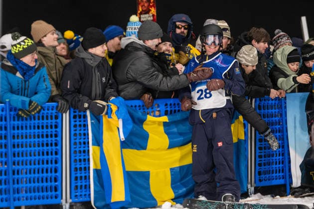 260215 Martin Nordqvist of Sweden celebrates after competing in men™s freestyle skiing big air qualification during day 9 of the 2026 Winter Olympics on February 15, 2026 in Livigno. Photo: Vegard Grott BILDBYRAN kod VG VG0879 bbeng Olympic Games, Olympische Spiele, Olympia, OS olympics winter olympics os ol olympiska spel vinter-os olympiske leker milano cortina 2026 milan cortina 2026 milano cortina 2026 olympic games milano cortina 2026 winter olympic games milano cortina-os milano cortina-ol vinter-ol big air freeskiing freeski freestyle friski kval jubel sverige *** 260215 Martin Nordqvist of Sweden celebrates after competing in men™s freestyle skiing big air qualification during day 9 of the 2026 Winter Olympics on February 15, 2026 in Livigno Photo Vegard Grott BILDBYRAN code VG VG0879 bbeng olympic games olympics winter olympics os ol olympiska spel vinter os olympiske leker milano cortina 2026 milan cortina 2026 milano cortina 2026 olympic games milano cortina 2026 winter olympic games milano cortina os milano cortina ol vinter ol big air freeskiing freeski freestyle friski kval jubel sverige  Copyright: VEGARDxGRoTT BB260215VG106