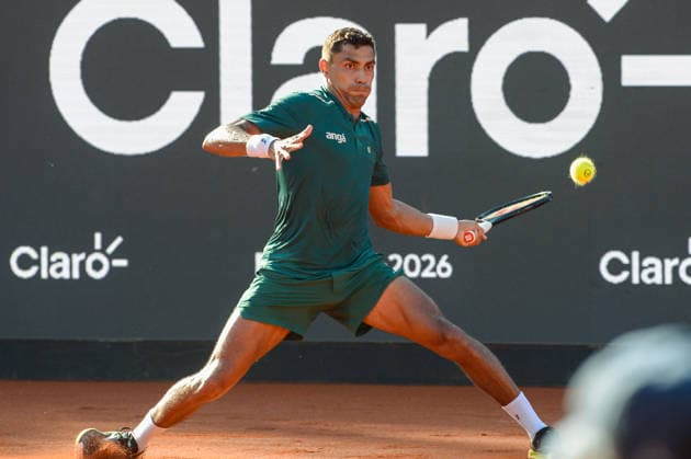 rio open, etapa do ATP, Tennis Herren world tour 500 Rio de Janeiro (RJ), 02 15 2026 - Rio Open ATP 500 RJ - Thiago Monteiro (BRA) during the Rio Open, a stage of the ATP World Tour 500, which takes place at the Jockey Club Brasileiro in Gavea, South Zone of Rio de Janeiro, this Saturday, February 15, 2026. (Foto: Clever Felix Thenews2 imago images) SPO  Copyright: xCleverxFelixx