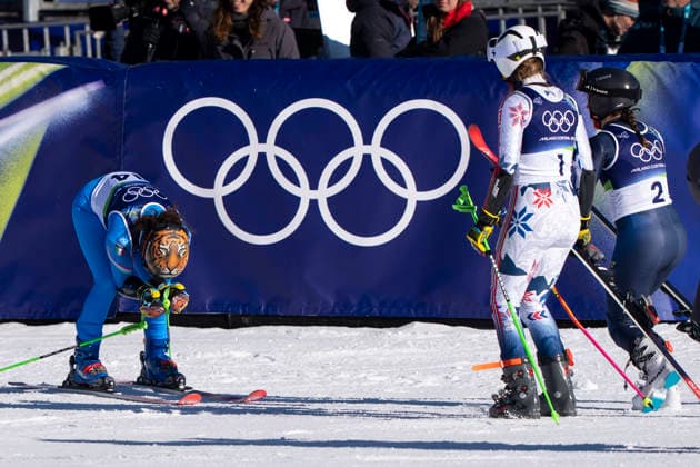 Alpine Skiing - Milano Cortina 2026 Winter Olympics: Day 9 Federica Brignone ,Thea Louise Stjernesund ,Sara Hector after the second run of the women s giant slalom event during the Milano Cortina 2026 Winter Olympic Games, Olympische Spiele, Olympia, OS at the Tofane Alpine Skiing Centre in Cortina d Ampezzo on February 15, 2026. Cortina d Ampezzo Italy  Copyright: xAndrzejxIwanczukx originalFilename:iwanczuk-alpinesk260215_npDDe.jpg