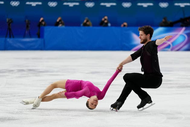 CHTCHETININA Ioulia WOZNIAK Michal competing for the Olympic Figure skating, Eiskunstlauf Pair Skating, Short Program for the Milano Cortina 2026 Winter Olympics, in Milan (Italy) February 15, 2026 (Photo Claudio Furlan LaPresse)  Copyright: xClaudioxFurlan LaPressex