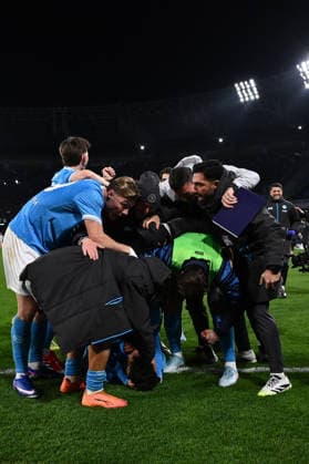 Dc Napoli 15 02 2026 - campionato di calcio serie A Napoli-Roma foto Domenico Cippitelli Image nella foto: esultanza gol Allison Santos 