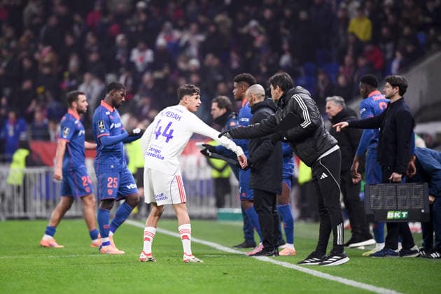 Olympique Lyonnais v OGC Nice - Ligue 1 McDonald s 2025 2026 44 Khalis MERAH (ol) during the Ligue 1 McDonald s match between Lyon and Nice at Groupama Stadium on February 15, 2026 in Lyon, France. Lyon France  Copyright: xFEPx 776348288