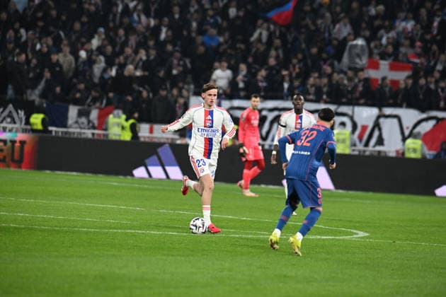 Football : Olympique Lyonnais v OGC Nice - Ligue 1 - 15 02 2026 Tyler MORTON of Lyon during the French league 1 match between Olympique Lyonnais and OGC Nice at Groupama Stadium Decines Charpieu Lyon France on February 15, 2026 LYONFrance  Copyright: xMouradxAllilix