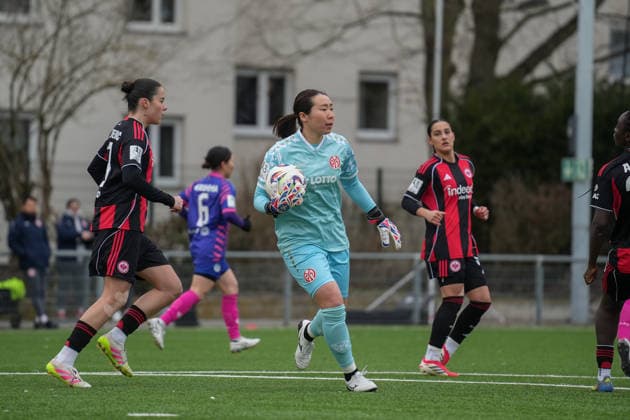 Deutschland, Frankfurt am Main, 2. Frauen-Bundesliga 2025 26 - Eintracht Frankfurt II vs. 1. FSV Mainz 05, Mamiko Matsumoto (1. FSV Mainz 05, 01). Copyright: xMirjamxGeigerx