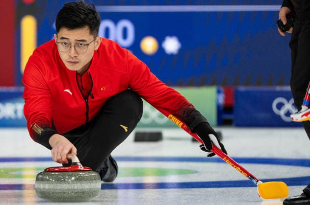 Curling - Milano Cortina 2026 Winter Olympics: Day 9 Jingtao Xu during Milano Cortina 2026 Winter Olympics Men™s Curling Round Robin at Curling Olympic Stadium in Cortina D Ampezzo on February 15, 2026 Cortina D Ampezzo Italy  Copyright: xFotoxOlimpikx originalFilename:jastrzebowski-curlingm260215_npZWU.jpg