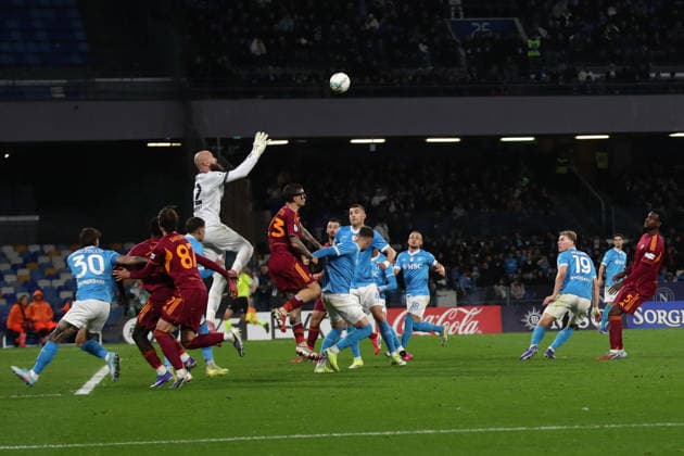 15.02.2026 Napoli vs Roma (Serie A) Calcio; 25Â° Giornata& xD;Nella foto: Attacco& xD;(Foto Gino Mancini)  Copyright: xGinoxMancini IPAxSportx xipa-agency.netx xx IPA_71583143 IPA_Agency_IPA71583143