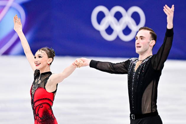 Anastasiia METELKINA & Luka BERULAVA (GEO), during Pair Skating Short Program, at the Olympic Winter games, Winterspiele,Spiele, Summer games Milano Cortina 2026, at Milano Ice Skating Arena, on February 15, 2026 in Milan, Italy. Noxthirdxpartyxsales  aflo_320028074