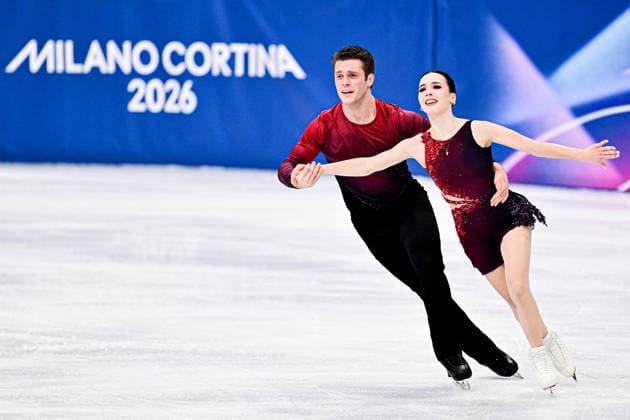Lia PEREIRA & Trennt MICHAUD (CAN), during Pair Skating Short Program, at the Olympic Winter games, Winterspiele,Spiele, Summer games Milano Cortina 2026, at Milano Ice Skating Arena, on February 15, 2026 in Milan, Italy. Noxthirdxpartyxsales  aflo_320028375