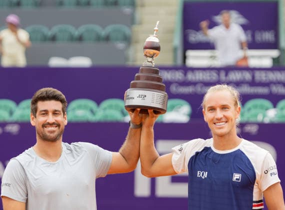 Brasilian tennis doubles players Rafael Matos and Orlando Luz champions in ATP, Tennis Herren 250 Buenos Aires (Argentina Open 2026)  Copyright: xGregorioxGastaldixLlamesxMassini IPAxSportx xipa-agency.netx xx IPA_71589916 IPA_Agency_IPA71589916