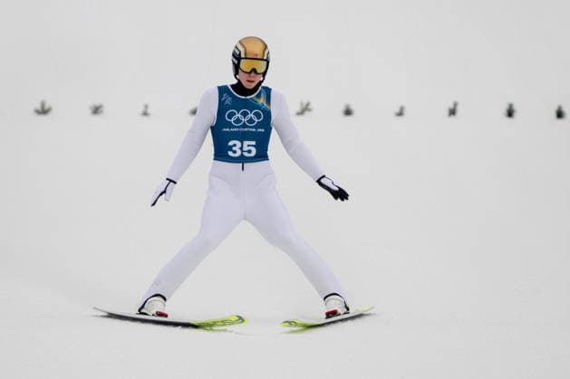 OLYMPICS - Winter Olympic Games, Olympische Spiele, Olympia, OS Milano Cortina 2026 PREDAZZO,ITALY,16.FEB.26 - OLYMPICS, NORDIC SKIING, NORDIC COMBINED, Ski jumping, Skispringen, Ski, nordisch - Winter Olympic Games Milano Cortina 2026, large hill, training. Image shows Jens Luraas Oftebro (NOR).  GEPAxpictures xOliverxLerch