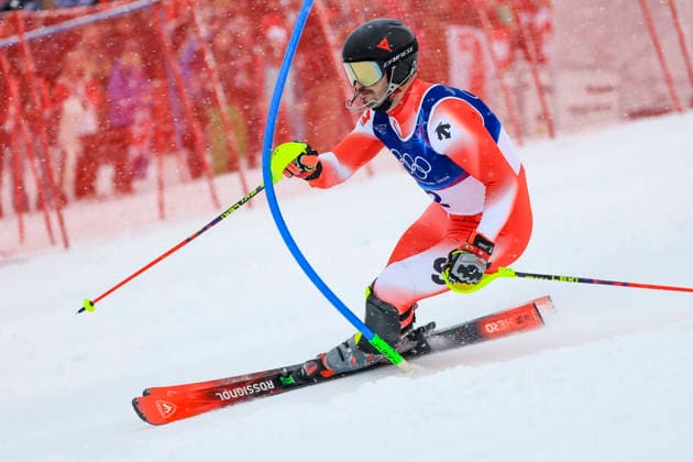 OLYMPICS - Winter Olympic Games, Olympische Spiele, Olympia, OS Milano Cortina 2026 BORMIO,ITALY,16.FEB.26 - OLYMPICS, ALPINE SKIING - Winter Olympic Games Milano Cortina 2026, slalom, men. Image shows Loic Meillard (SUI).  GEPAxpictures xWolfgangxGrebien