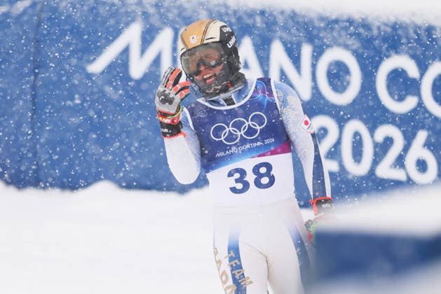 Shiro Aihara (JPN), FEBRUARY 16, 2026 - Alpine Skiing : Men s Slalom during the Milano Cortina 2026 Olympic Winter games, Winterspiele,Spiele, Summer games at Stelvio Ski Centre in Bormio, Italy.  aflo_320072922