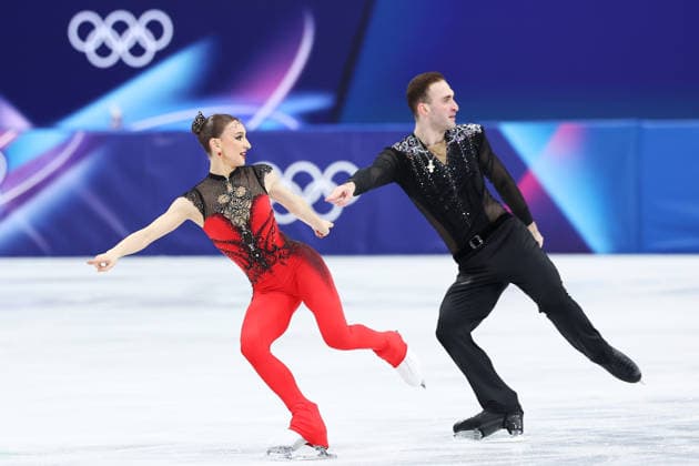 MILAN, ITALY - FEBRUARY 15: Anastasiia Metelkina and Luka Berulava of Team Georgia compete in Pair Skating - Short Program on day nine of the Milano Cortina 2026 Winter Olympics at Milano Ice Skating Arena on February 15, 2026 in Milan, Italy.  Copyright: xVCGx 111621716211