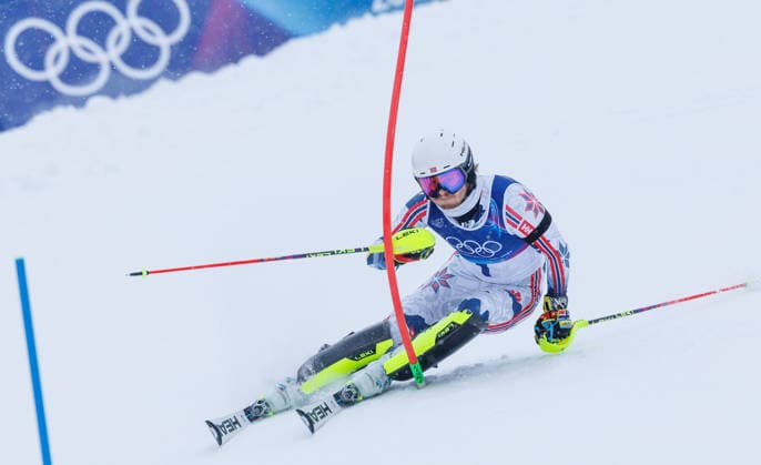 OLYMPICS - Winter Olympic Games, Olympische Spiele, Olympia, OS Milano Cortina 2026 BORMIO,ITALY,16.FEB.26 - OLYMPICS, ALPINE SKIING - Winter Olympic Games Milano Cortina 2026, slalom, men. Image shows Atle Lie McGrath (NOR).  GEPAxpictures xHaraldxSteiner
