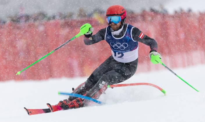 OLYMPICS - Winter Olympic Games, Olympische Spiele, Olympia, OS Milano Cortina 2026 BORMIO,ITALY,16.FEB.26 - OLYMPICS, ALPINE SKIING - Winter Olympic Games Milano Cortina 2026, slalom, men. Image shows Fabio Gstrein (AUT).  GEPAxpictures xWolfgangxGrebien