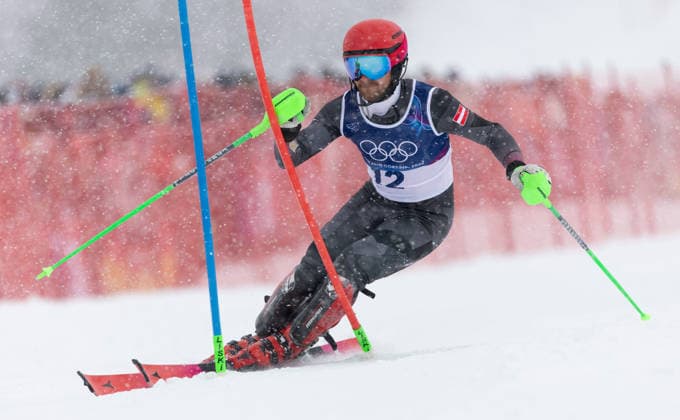OLYMPICS - Winter Olympic Games, Olympische Spiele, Olympia, OS Milano Cortina 2026 BORMIO,ITALY,16.FEB.26 - OLYMPICS, ALPINE SKIING - Winter Olympic Games Milano Cortina 2026, slalom, men. Image shows Fabio Gstrein (AUT).  GEPAxpictures xWolfgangxGrebien