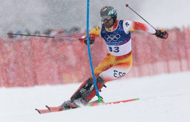 OLYMPICS - Winter Olympic Games, Olympische Spiele, Olympia, OS Milano Cortina 2026 BORMIO,ITALY,16.FEB.26 - OLYMPICS, ALPINE SKIING - Winter Olympic Games Milano Cortina 2026, slalom, men. Image shows Joaquim Salarich Baucells (ESP).  GEPAxpictures xWolfgangxGrebien