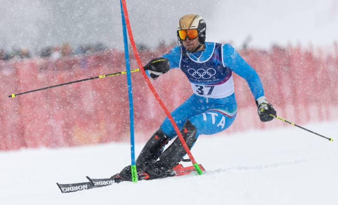 OLYMPICS - Winter Olympic Games, Olympische Spiele, Olympia, OS Milano Cortina 2026 BORMIO,ITALY,16.FEB.26 - OLYMPICS, ALPINE SKIING - Winter Olympic Games Milano Cortina 2026, slalom, men. Image shows Tommaso Saccardi (ITA).  GEPAxpictures xWolfgangxGrebien