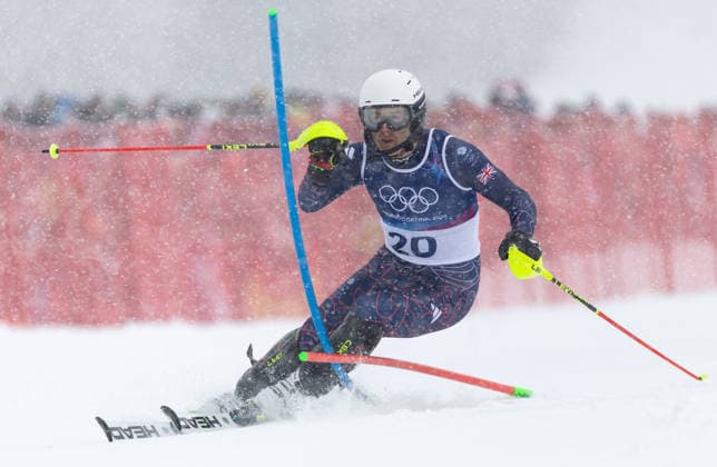 OLYMPICS - Winter Olympic Games, Olympische Spiele, Olympia, OS Milano Cortina 2026 BORMIO,ITALY,16.FEB.26 - OLYMPICS, ALPINE SKIING - Winter Olympic Games Milano Cortina 2026, slalom, men. Image shows Dave Ryding (GBR).  GEPAxpictures xWolfgangxGrebien