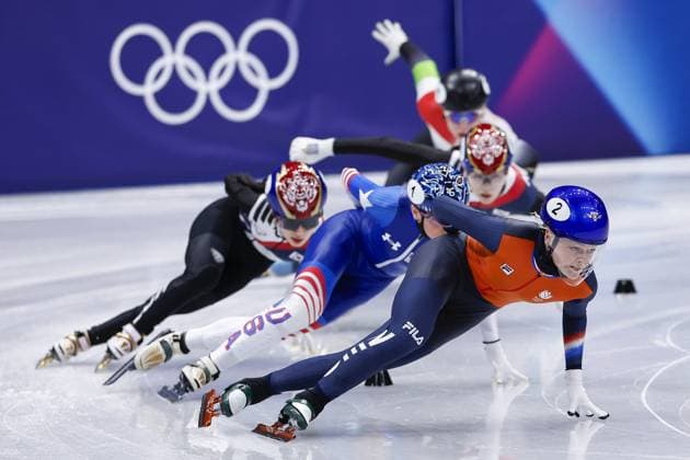MILAN , 16-02-2026 , Milano Ice Skating Arena , season 2025 2026 , Olympic Winter games, Winterspiele,Spiele, Summer games 2026 - Short Track 16-02, Picture shows 1000m ladies quarterfinal Xandra Velzeboer Olympic Winter Games 2026 - Short Track 16-02  x201656617x Copyright:
