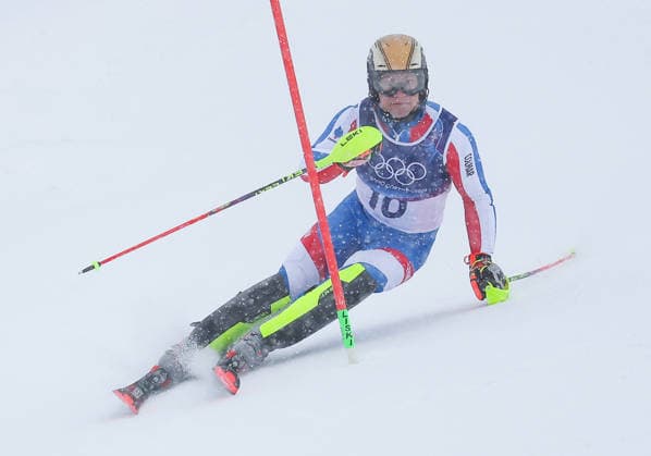 Milano Cortina 2026 - XXV Olympic Winter games, Winterspiele,Spiele, Summer games Bormio - Italy 16 February,2026 Alpine skiing - Men s Slalom Image Show: AMIEZ Steven  Copyright: xSergioxBisi IPAxSportx xipa-agency.netx xx IPA_71599353 IPA_Agency_IPA71599353