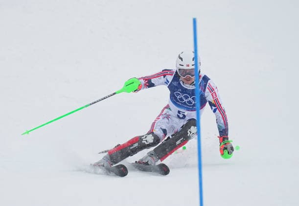 HENRIK KRISTOFFERSEN from Norway competes during the Men s Slalom Final, Milano Cortina 2026 Winter Olympic Games, Olympische Spiele, Olympia, OS at Stelvio Alpine Skiing Centre. (Photo by DeFodi Images) - *** HENRIK KRISTOFFERSEN from Norway competes during the Men s Slalom Final, Milano Cortina 2026 Winter Olympic games at Stelvio Alpine Skiing Centre Photo by DeFodi Images