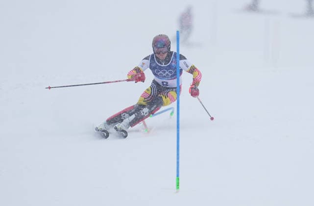 ARMAND MARCHANT from Belgium competes during the Men s Slalom Final, Milano Cortina 2026 Winter Olympic Games, Olympische Spiele, Olympia, OS at Stelvio Alpine Skiing Centre. (Photo by DeFodi Images) - *** ARMAND MARCHANT from Belgium competes during the Men s Slalom Final, Milano Cortina 2026 Winter Olympic games at Stelvio Alpine Skiing Centre Photo by DeFodi Images